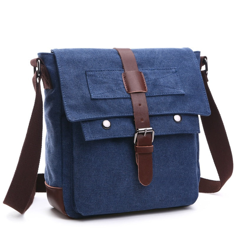 Men Business Messenger Bags For Men Shoulder Bag vintage Canvas Crossbody Pack Retro Casual Office Travel Bag - KAISERINC