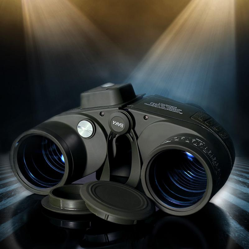 USCAMEL Military 10x50 HD Marine Binoculars Zoom Rangefinder Compass Telescope Eyepiece Waterproof Nitrogen Army Green - KAISERINC