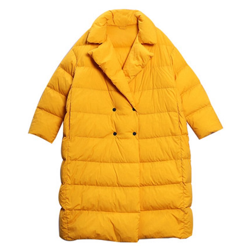 New Listing Winter Women 90 White Duck Down Jacket Simple&Thicken Warm Parkas With Hooded Loose& Plus Size 7XL Outwear - KAISERINC