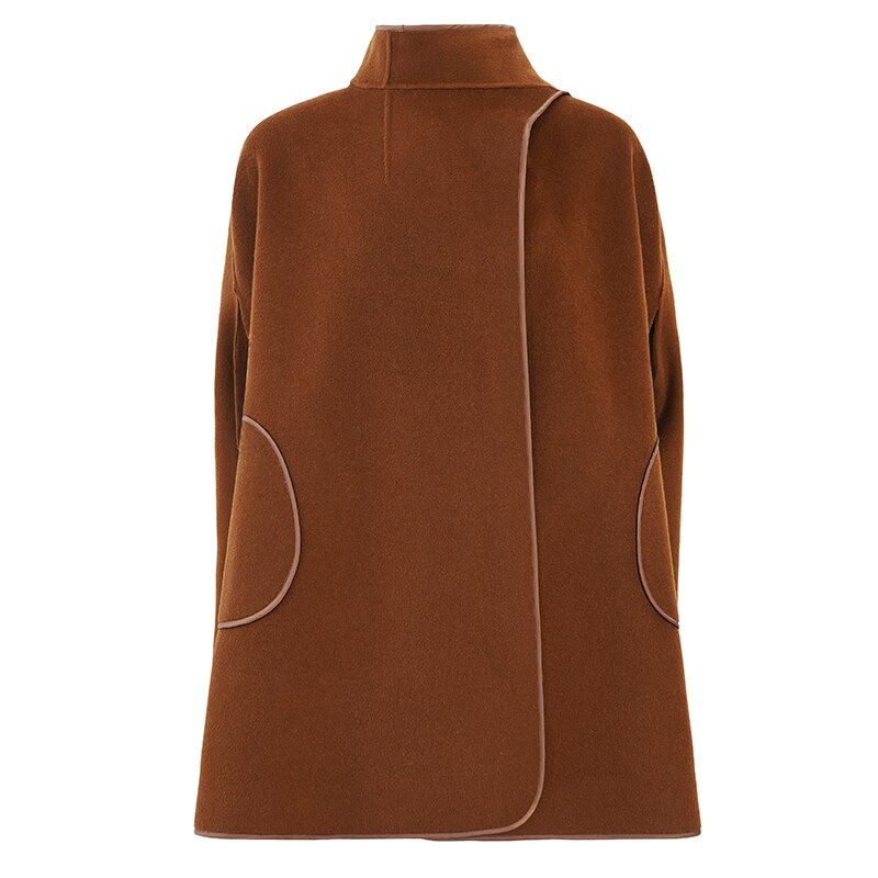 AEL Winter Wool Coat Women's Poncho Jacket Warm Cape Overcoat Long Cloak Outwear Casual Shawl Female - KAISERINC