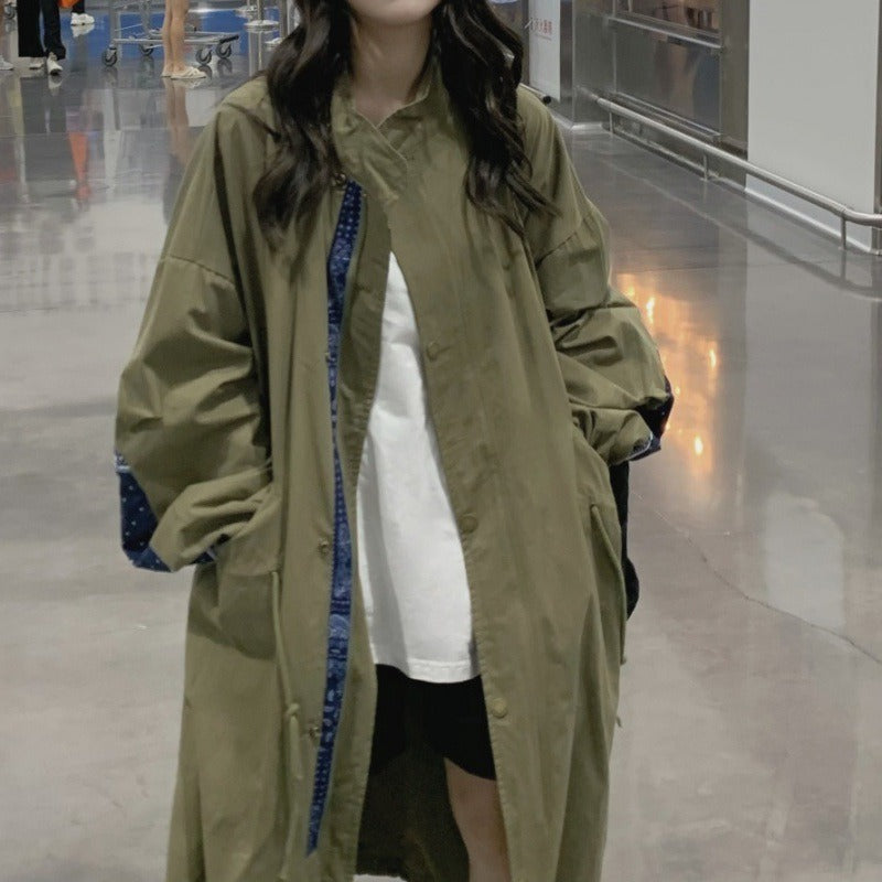 Autumn Long Cool Trench Coat for Women with Hood Zipper - KAISERINC