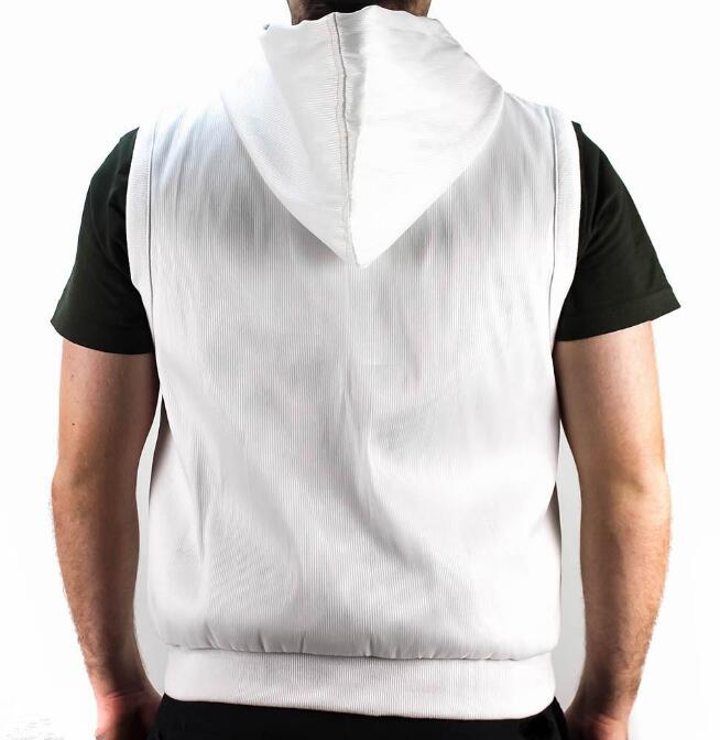 LED Tank Top luminous Men's hoodie RGB light up t shirt with hood casual men's hoodie - KAISERINC