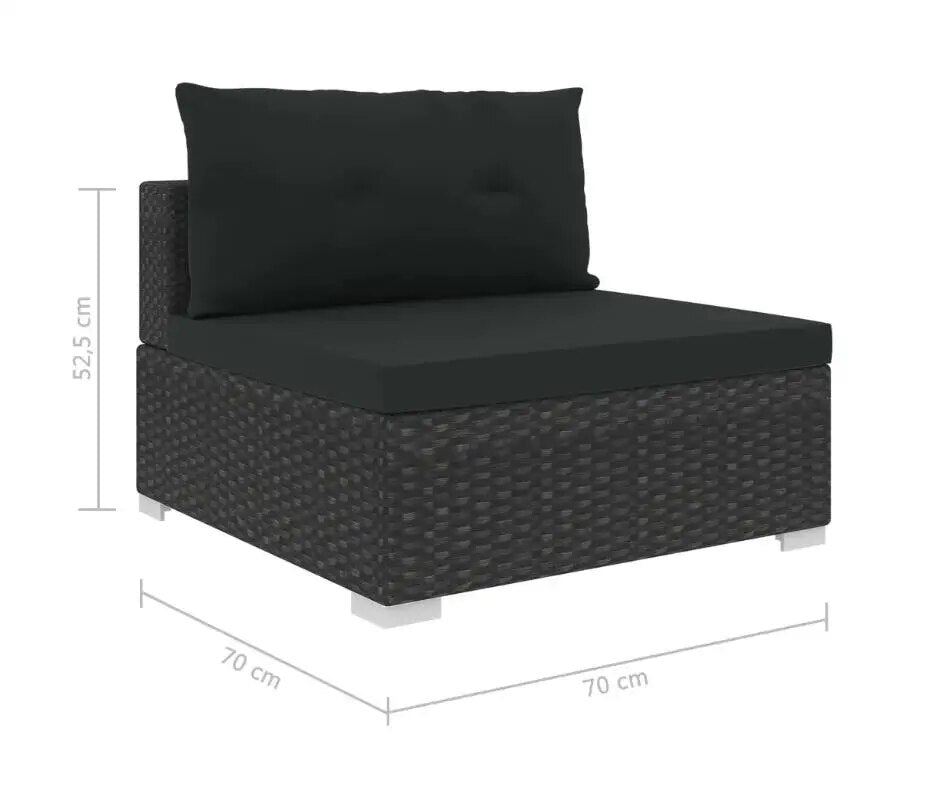 8PCS Outdoor Garden Furniture Set Rattan Corner Sofa Patio Conversation set for Backyard Porch Garden Poolside only ship to uk