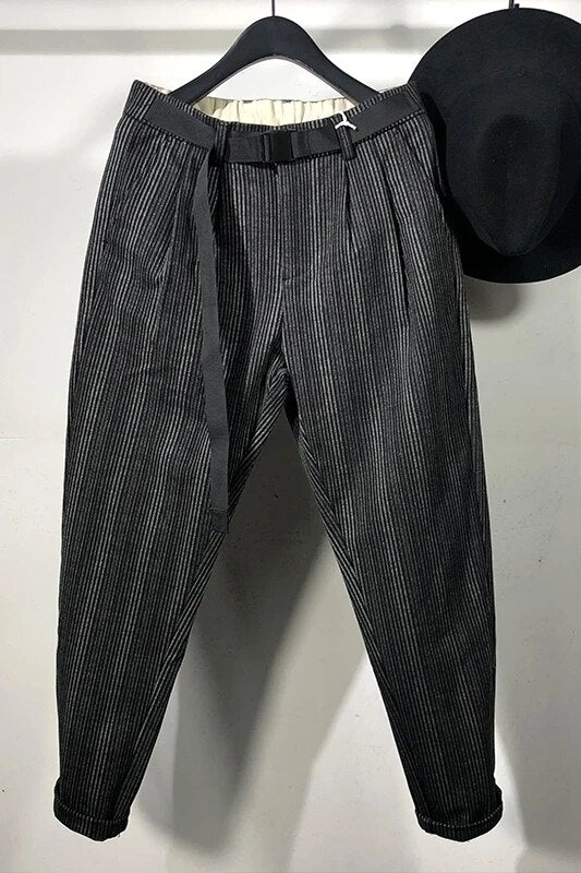Owen Seak Men Casual Cargo Harem Pants High Street Wear Hip Hop Ankle Length Men's Clothing Sweatpants Autumn Black Pants