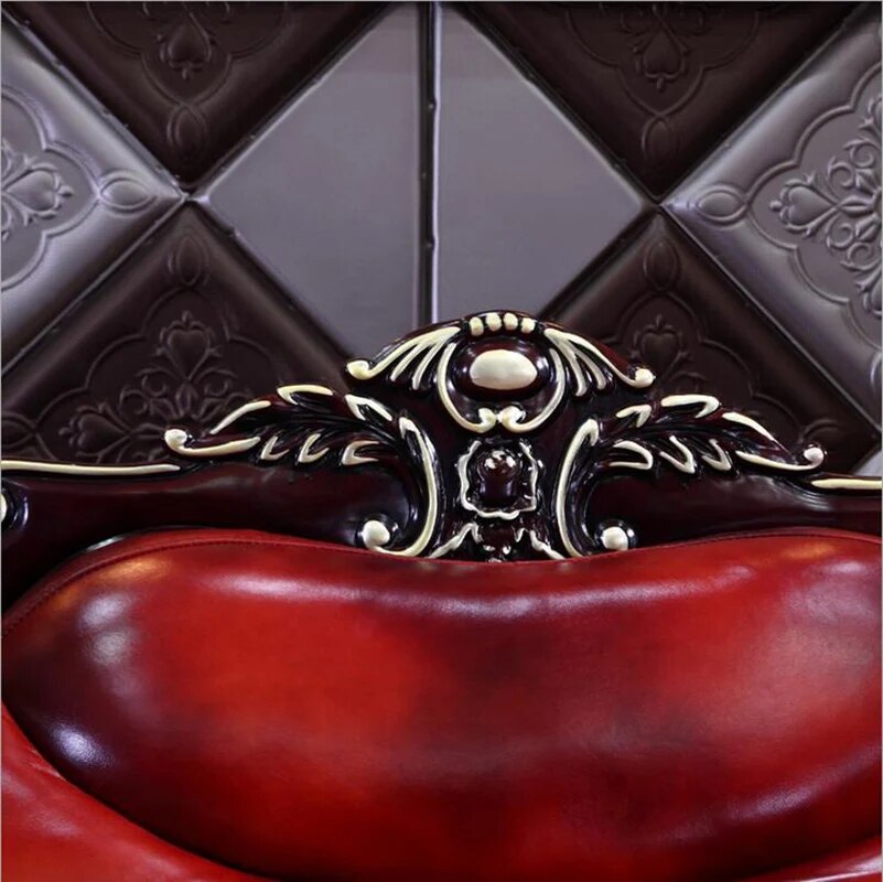 high quality European antique living room sofa furniture genuine leather set o1073