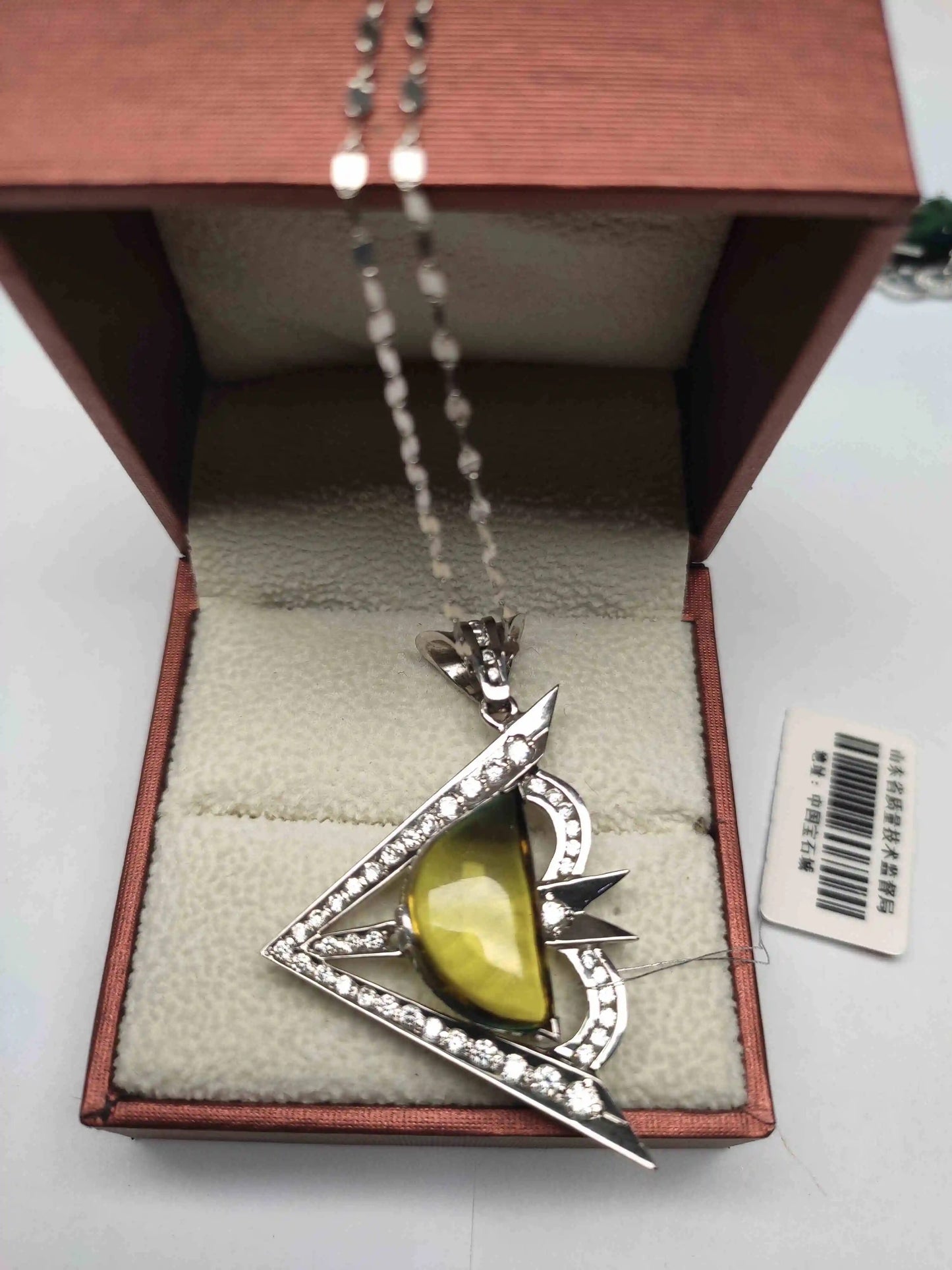 store king rare luxury natural yellow sapphire gem necklace fine jewelry 18K gold girl party gift certified arrow love