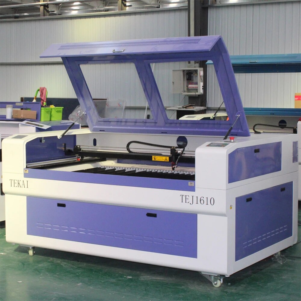 Jinan Tekai Reci 90w Leather Shoes Laser Cutting Machine For Sale 1610 Baseball Bat Laser Engraving Machine