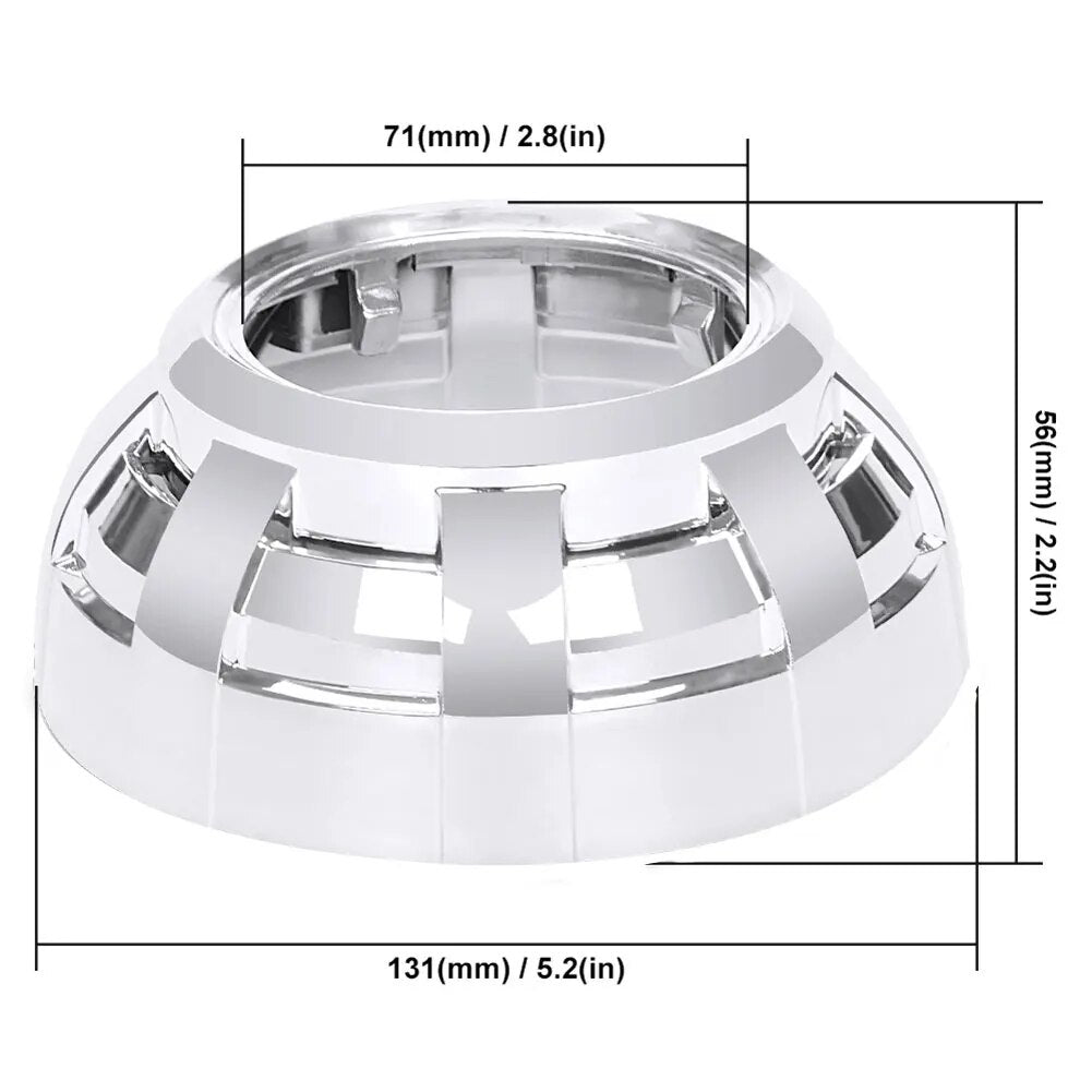 1 Pair 3 Inch Projector Lens Lamp Cover for Q5 Hella Bi-xenon HID Car Headlight