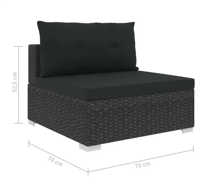 6PCS Outdoor Garden Furniture Set Rattan Corner Sofa Patio Conversation set for Backyard Porch Garden Poolside only ship to uk