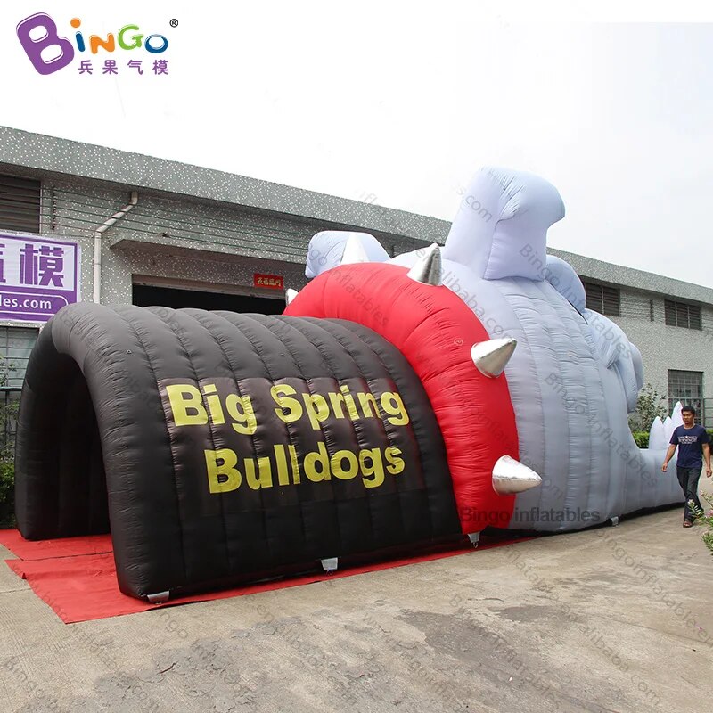 Giant 10x8x5M Inflatable Montclair Bulldog Tunnel / Customized Inflated Entry Baseball Inflatable Sports Passage - BG-A1110