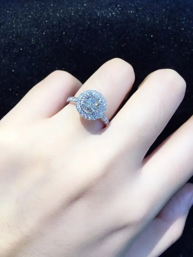 Natural Diamond 18K Gold Pure Gold Ring Beautiful Gemstone Ring Good Upscale Trendy Classic Party Fine Jewelry Hot Sell New 2023