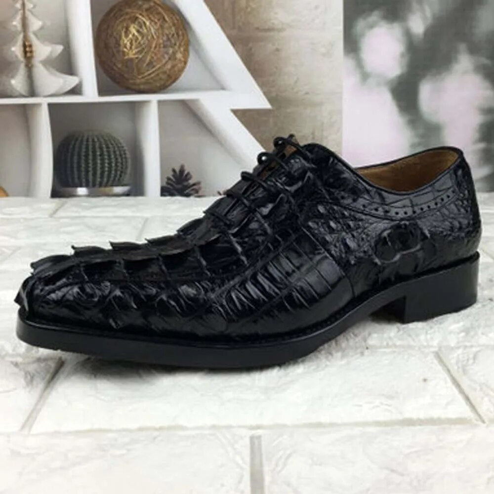 ousidun new crocodile Men's shoes Handmade shoes Single shoes business men formal shoes shoes men Dress shoes