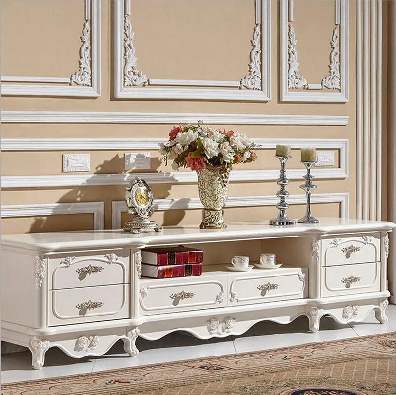 Antique High Living Room Wooden furniture lcd TV Stand pfy10022
