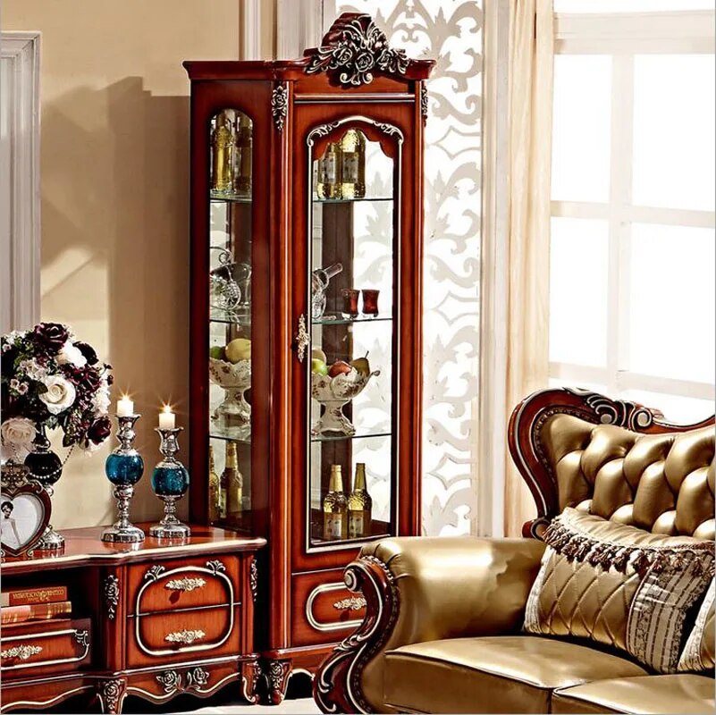 Antique High Living Room Wooden furniture lcd TV Stand pfy10008