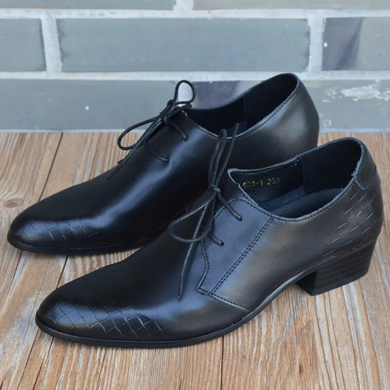 New Spring/Summer Men Leather Shoes Fashion Lace Up Dress Shoes High Quality Black Business Men's Shoes Casual Oxfords For Men