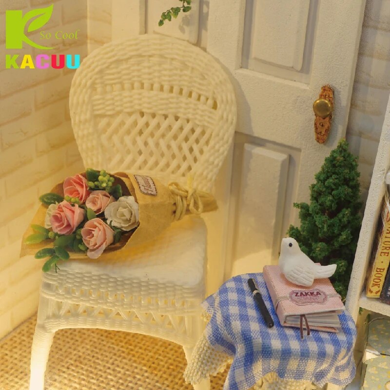 Miniature DIY Dollhouse Home Decoration Crafts Wooden Doll Houses Original Box Furniture Kit Toys for Children Gift