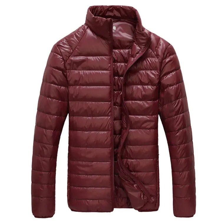 Men Winter Puffer Jacket 2023 New Ultra Light 90% White Duck Down Jackets Casual Portable Winter Coat for Men 4XL 5XL 6XL - KAISERINC