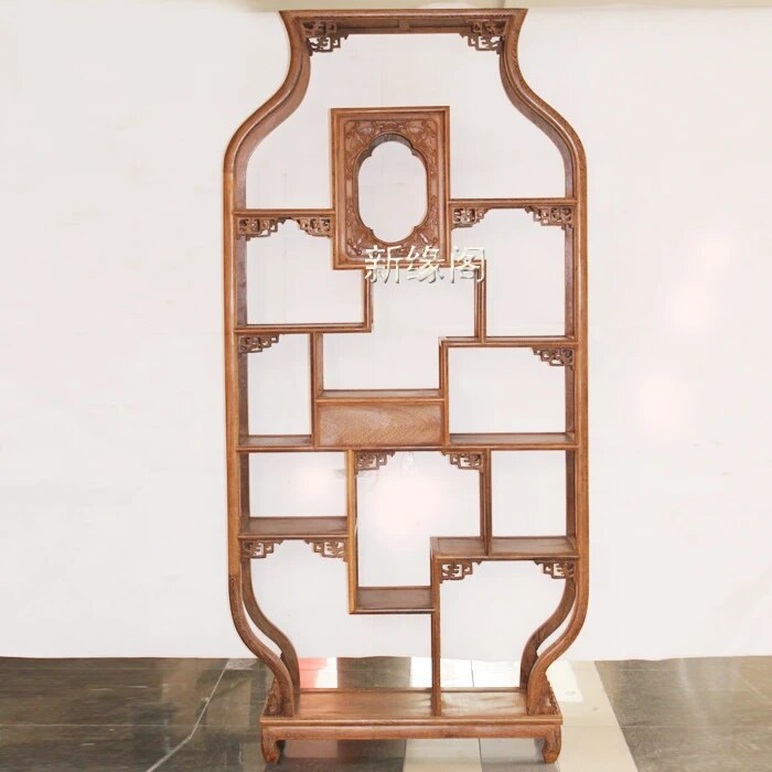 The new edge mahogany furniture wenge Court Shelf Aquarius Chinese antique wood antique curio shelf
