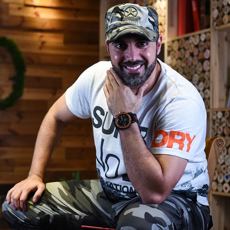 51mm Big Size Men Watch BOBO BIRD relogio masculino Wooden Quartz Top Luxury Watches for Dad Gift reloj mujer Accept Logo