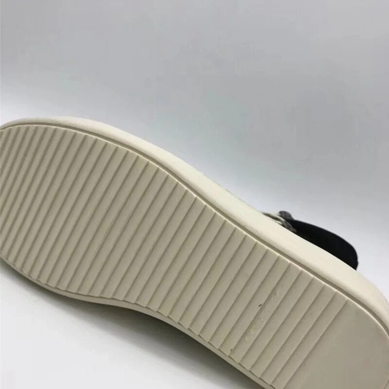 High-Top Canvas Shoes Men Luxury Brand Trainers Casual Ankle Platform Boots Zip Combat Work Army Boots Winter Sneakers