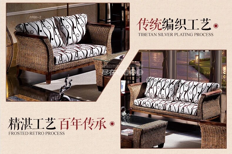 2018 new design dashion leisure rattan sofa living room furniture