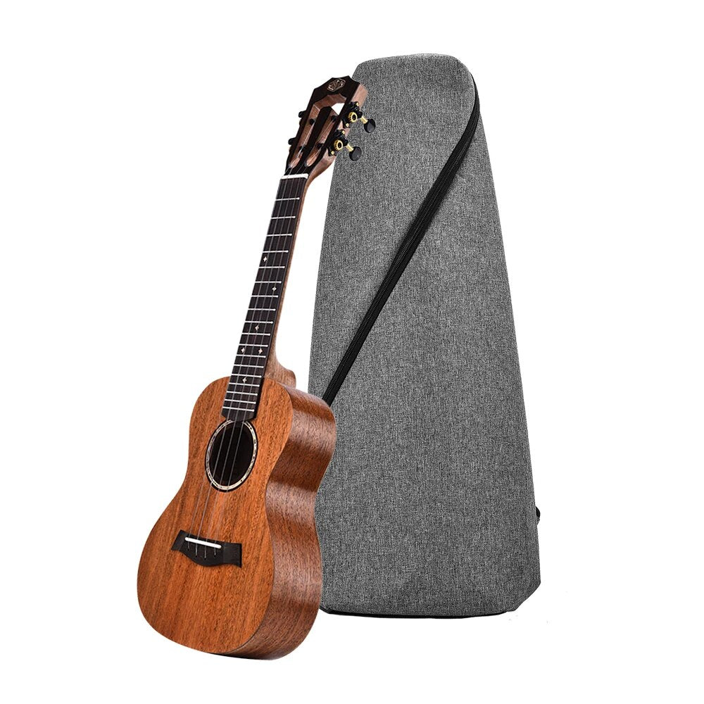 26 Inch Concert Ukulele Ukelele Mahogany Wood Topboard Back & Side Boards with Gig Bag Uke Strap Strings Capo 2pcs Picks