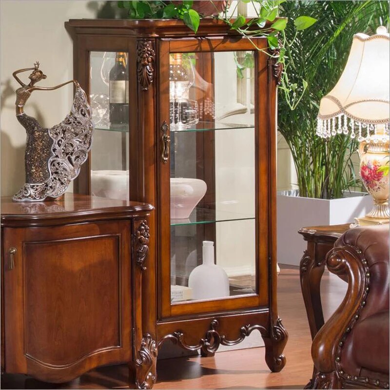 Antique High Living Room Wooden furniture lcd TV Stand set p10285