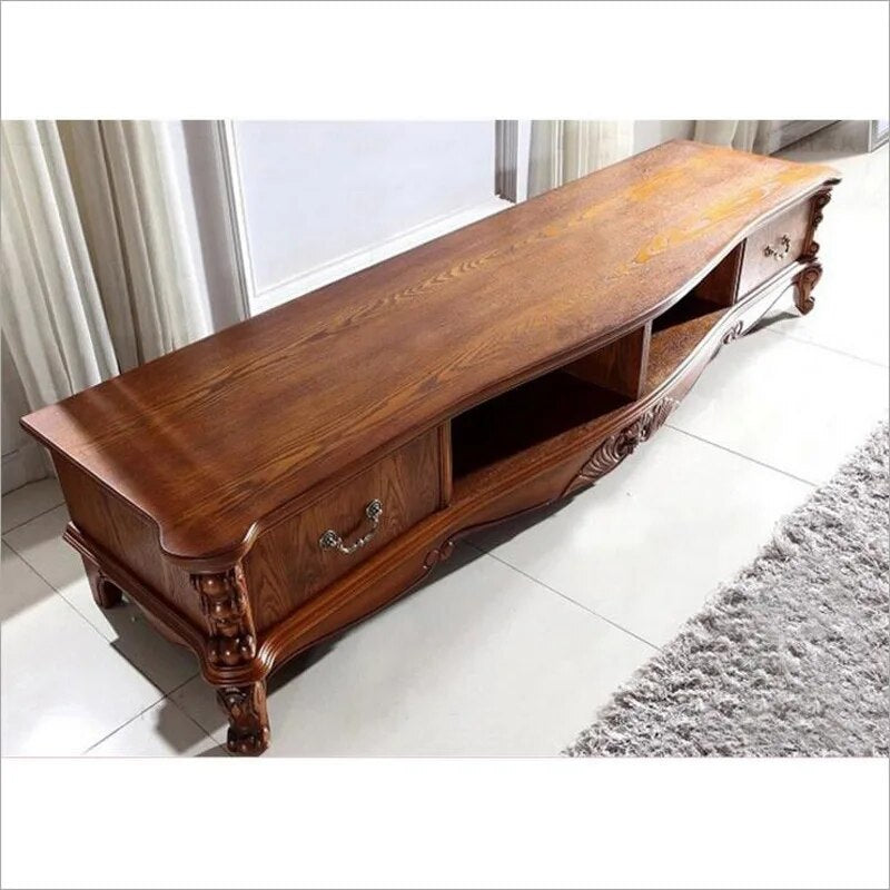 Antique High Living Room Wooden furniture lcd TV Stand o1137