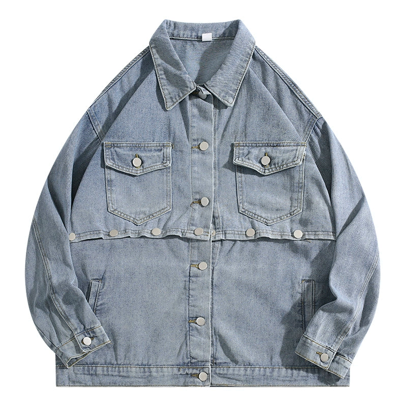 Hip-Hop Detachable Autumn and Winter European and American Street Denim Jacket