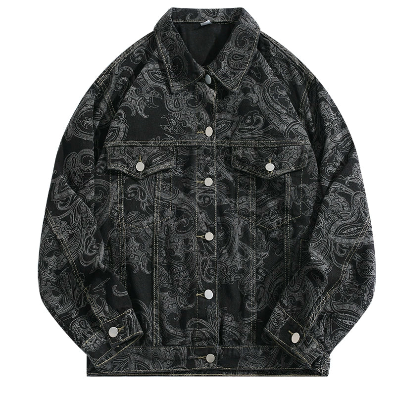 Boy Japanese-Style Printed High Street Denim Jacket