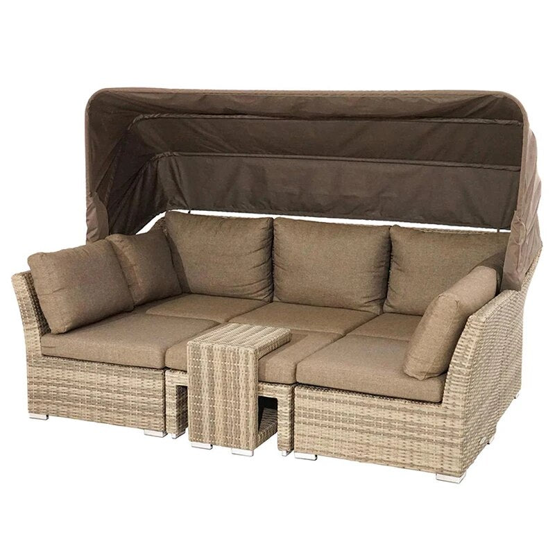 5pcs Wicker Sofa set rattan Sectional Daybed Outdoor Rattan Furniture couch Sets for swmingpool