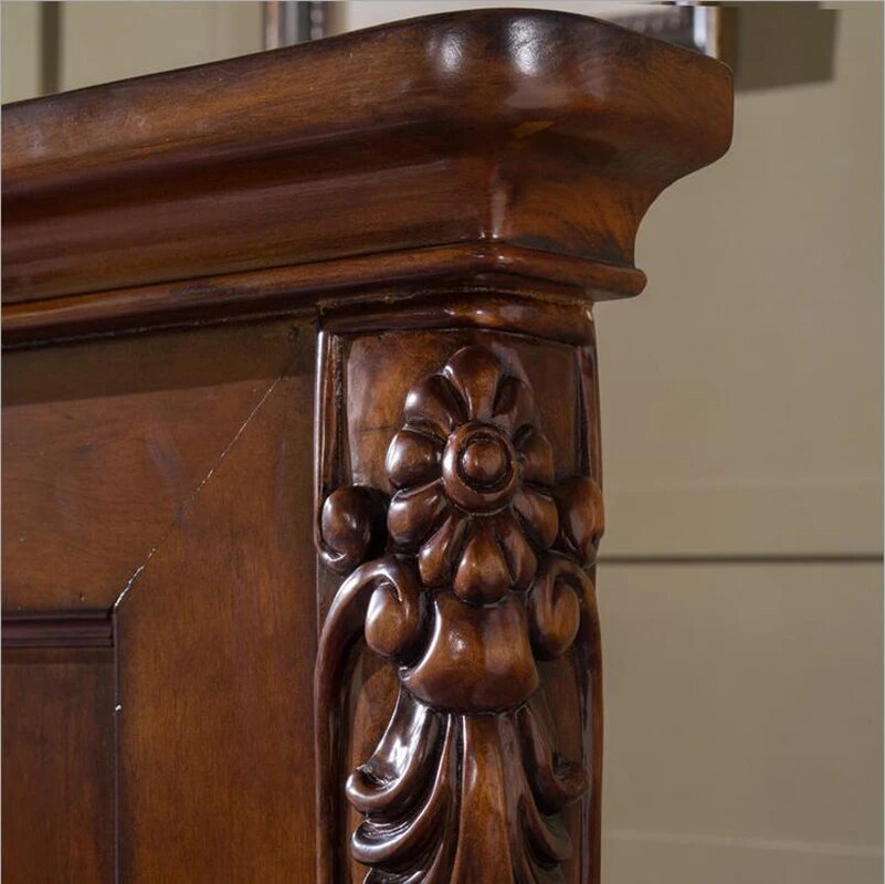 American wood bed 2 people European classical American country style furniture double bed 1.8 m p10291