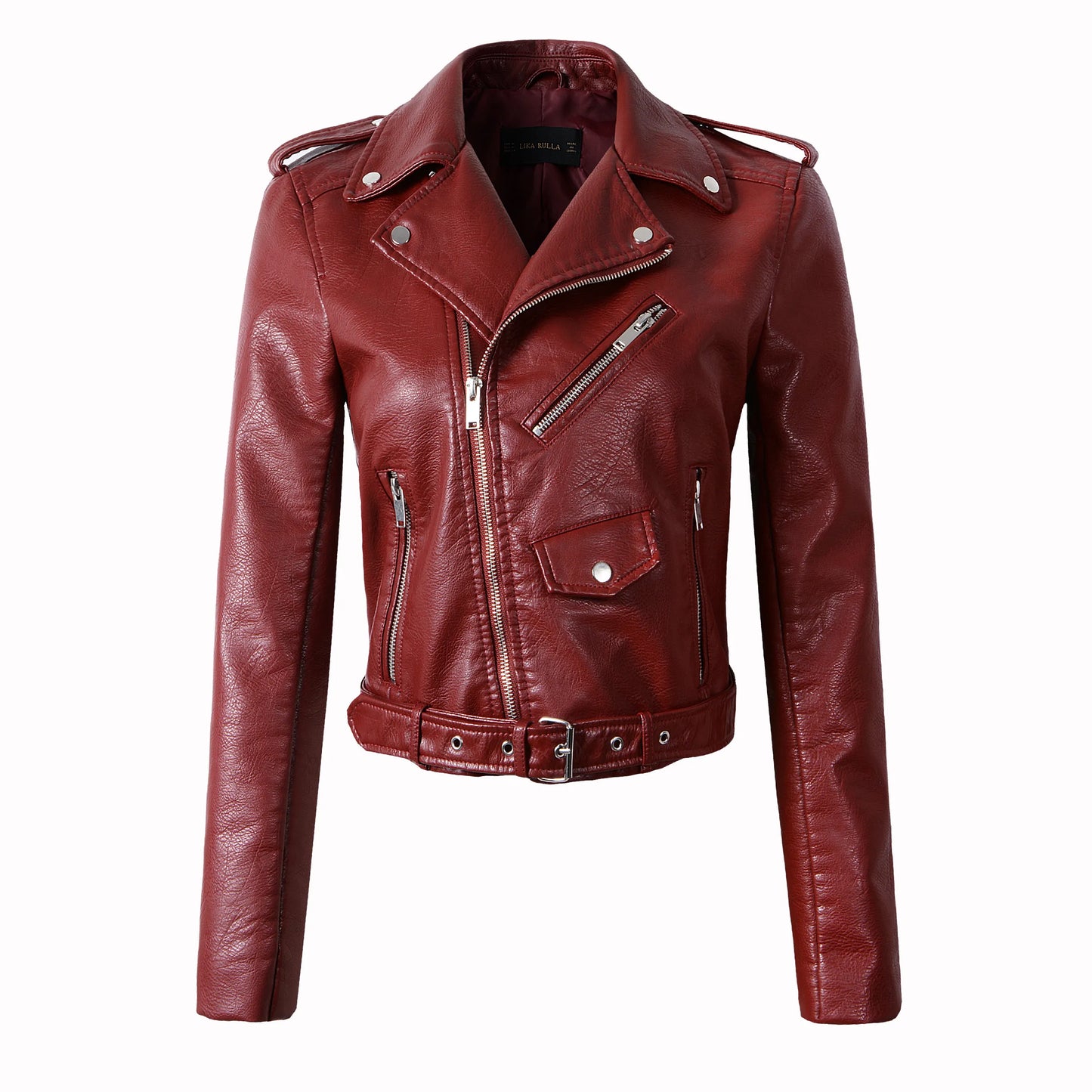 New Arrival 2022 brand Winter Autumn Motorcycle leather jackets yellow leather jacket women leather coat slim PU jacket Leather - KAISERINC