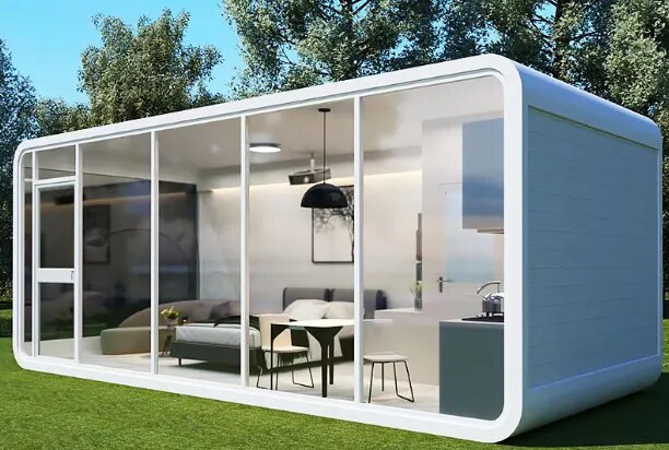 Prefab Hotel Container IOT House,Mobile Luxury Steel Structure Prefabricated Building capsule carbin, Smart Box Housing Module