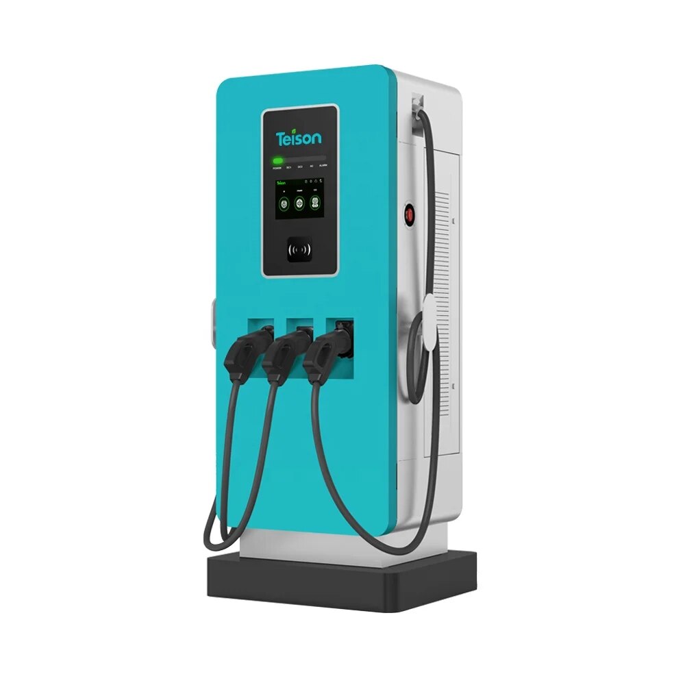 Teison DC 150kw level 3 ev car fast charger with CCS1/2 CHADEMO GB/T adapter commercial Dc Fast Charging station