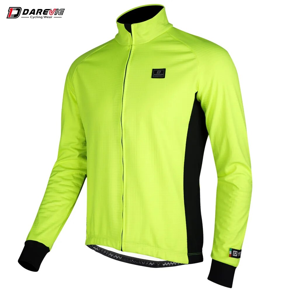 DAREVIE Cycling Jacket Men Winter Thermal Fleece Cycling Jacket Men Women Warm Up Windproof-5~10℃ Hot Windproof Bike Jacket - KAISERINC