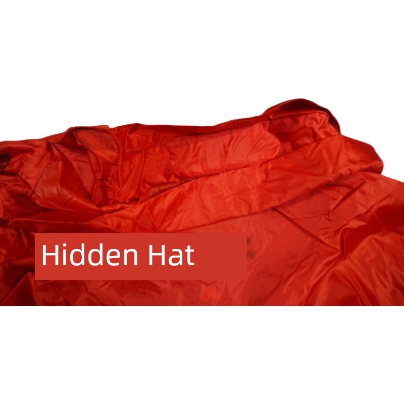 Stand Collar Hidden All Year Round Single Layer Casual Jacket Windproof