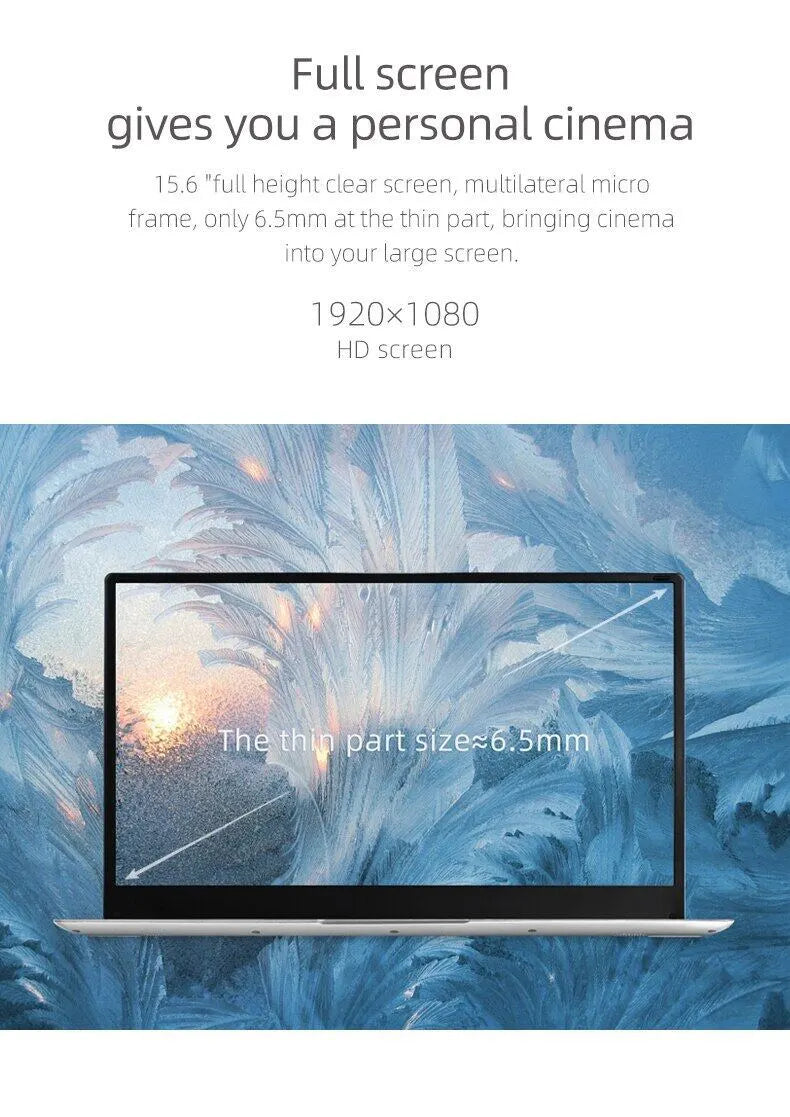 Dropshipping Notbook New 15.6inch Cheap Laptops Business Office Student Thin Light Gaming Laptop PC SSD 512GB 1TB Computador