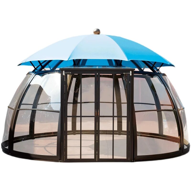 Aluminum alloy pavilion tent large villa courtyard terrace assembly house garden large sunshade