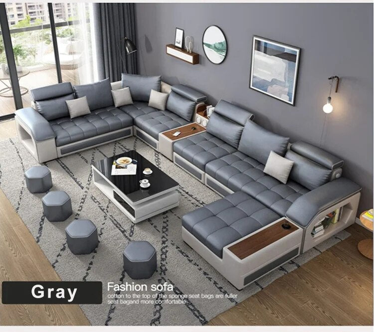 Modern Living Room Sofas 5 6 7 8 Seats Fabric Sofas Sectionals Living Room Furniture Set Hot Sale