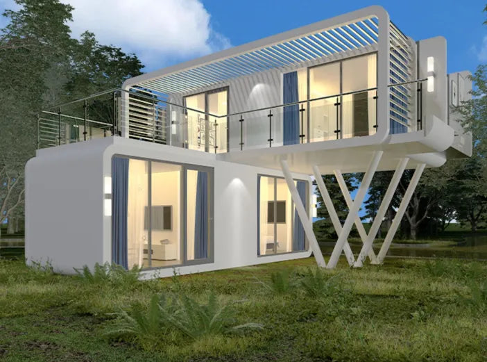 Custom Prefab Family Container IOT Tiny House Mobile Home Luxury Prefabricated Building capsule carbin Smart Box Housing Module