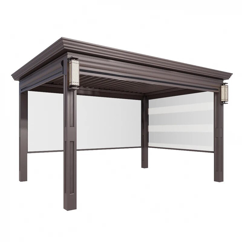 Hot sell motorized electric aluminum sun shading aluminum louver roof Motorized openning roof system aluminum sun louver roof