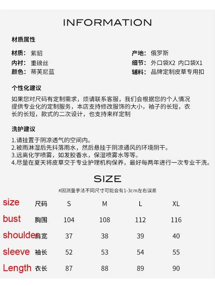 Women's Fur Coat 2223 Trend Natural Long The Sable Mink Fur Outerwear Jackets Trench Coats New in Outdoor Clothes Clothing