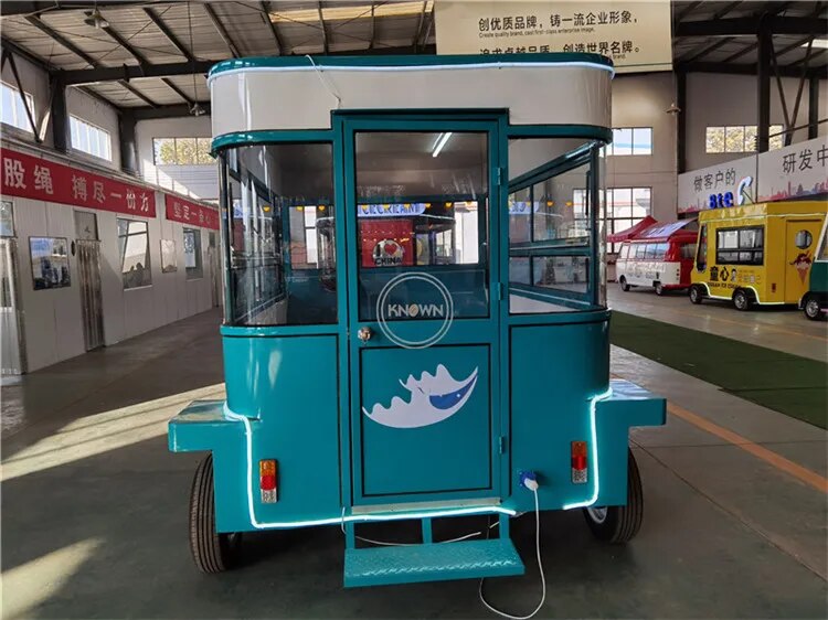 OEM Vintage Hot Dog Kiosk Truck Mobile Outdoor Snack Vending Cart Van Fast Food Catering Car for Sale