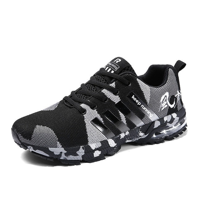 Running Shoes Men Adult Breathable Mehs Sport Shoes Athletic Walking Jogging Fitness Lace-up Couple Sneakers - KAISERINC