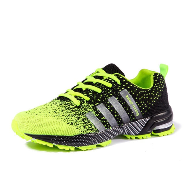 Running Shoes Men Adult Breathable Mehs Sport Shoes Athletic Walking Jogging Fitness Lace-up Couple Sneakers - KAISERINC