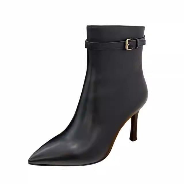 Wedge Heel Over The Knee Boots Suede Leather Pointed Toe Embroidery Long Boots Winter Women's Dress Shoes - KAISERINC