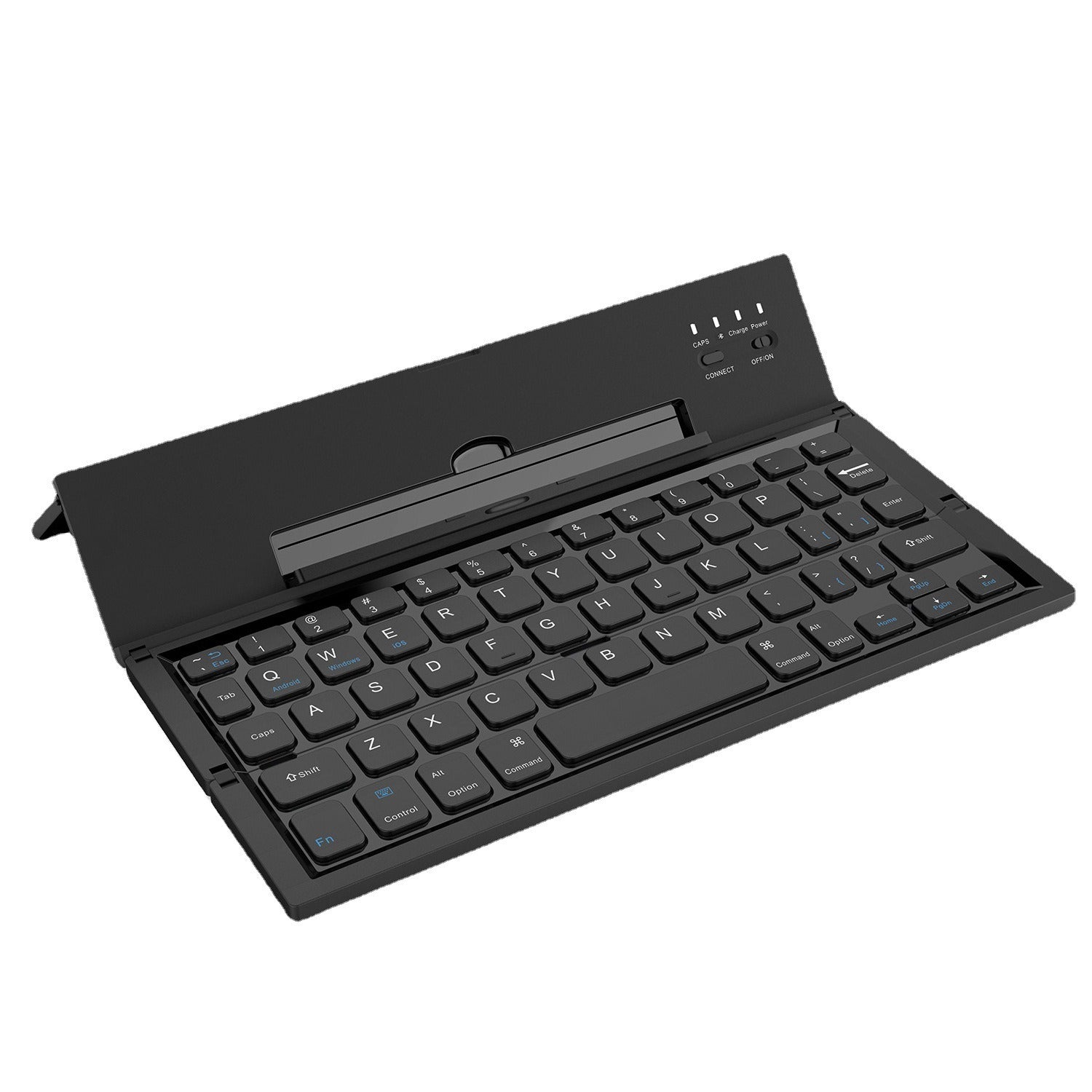 Mini blue tooth foldable pc keyboard portable notebook three fold keyboard for business laptop pad computer - KAISERINC