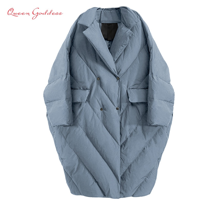 Winter New Fashion Women Long Down Jacket Warm Coat Oversize Outwear Plus size Female Thicken Parkas - KAISERINC