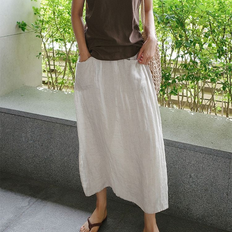 Solid Casual Pants For Women High Waist Patchwork Pockets Minimalist Split Summer Pant Female Fashion Clothing - KAISERINC